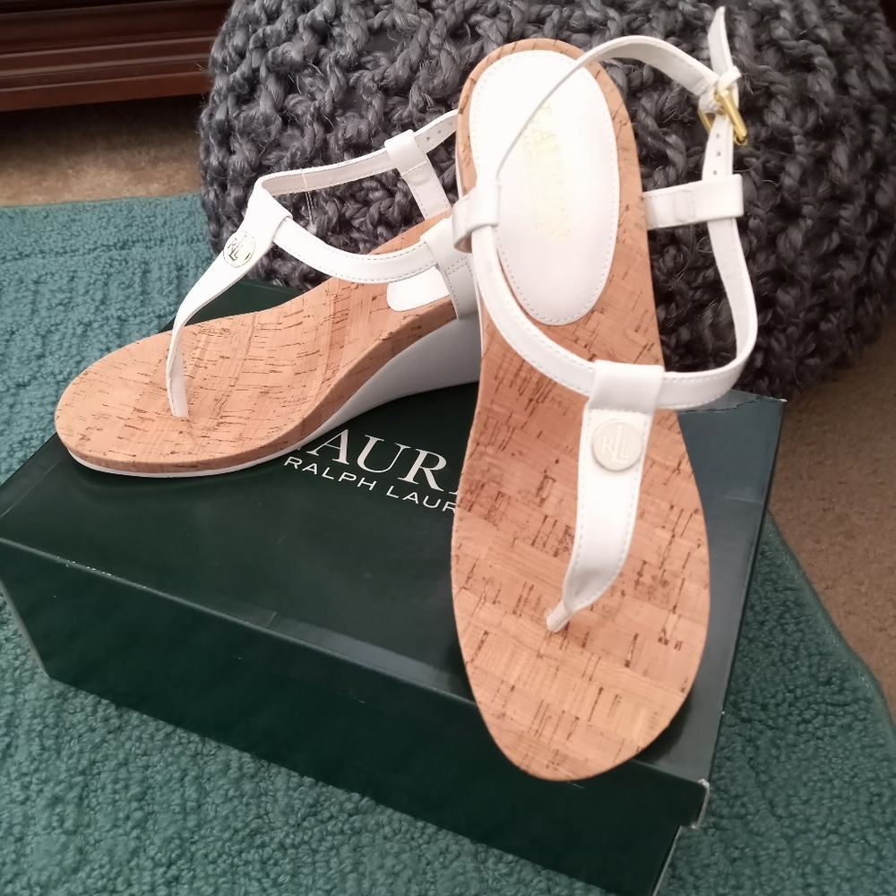 Ralph Lauren sandal wedge size 9